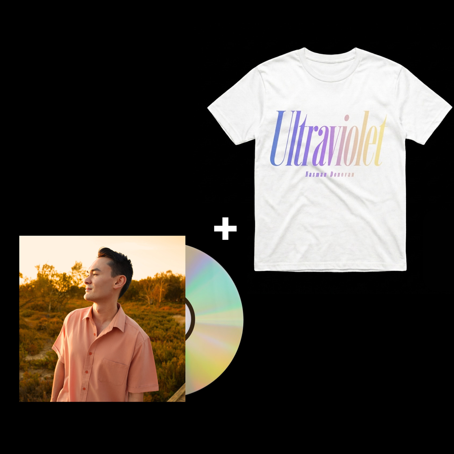 02 / CD + Ultraviolet White Tee Bundle